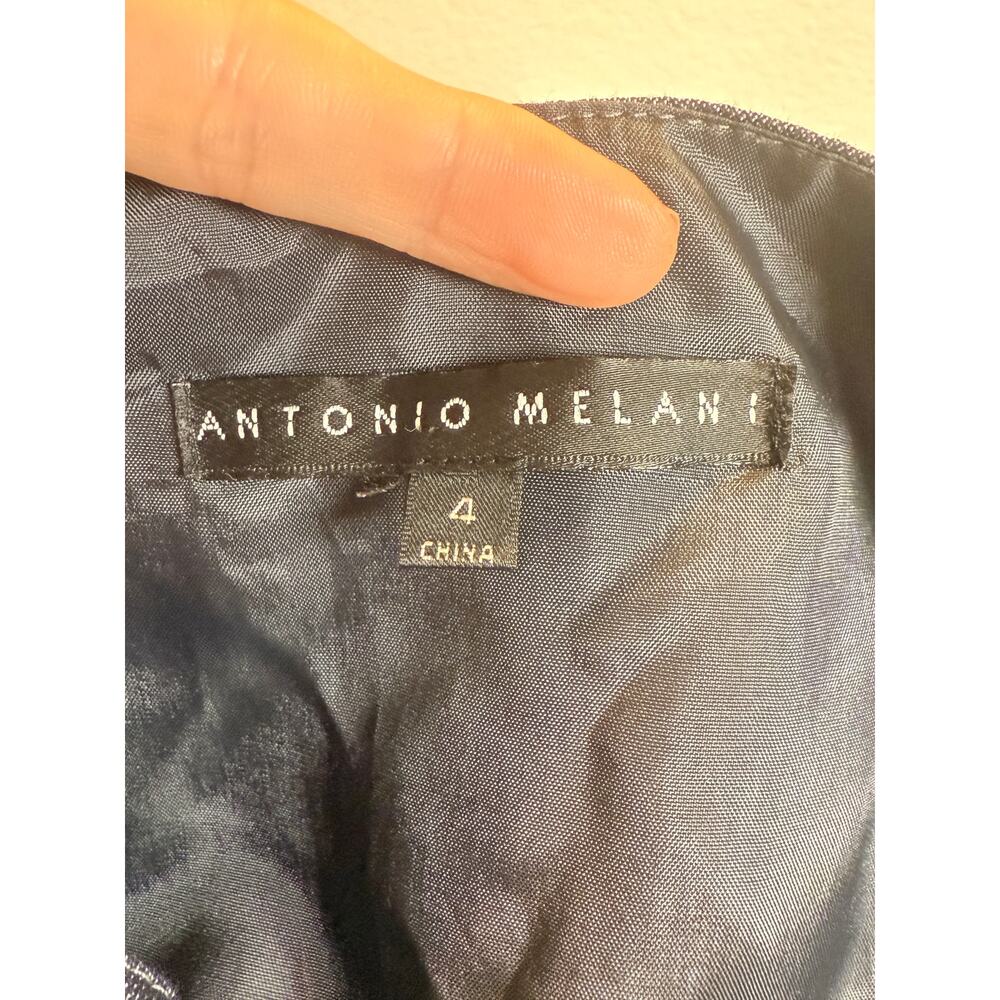 Antonio Melani Dark Gray Sleeveless Sheath Dress - Classic Tailored Fit - Picture 3 of 3
